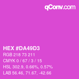 Color code: HEX #DA49D3 | qconv.com