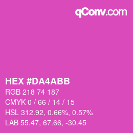 Color code: HEX #DA4ABB | qconv.com