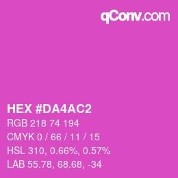 カラーコード: HEX #DA4AC2 | qconv.com