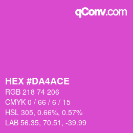カラーコード: HEX #DA4ACE | qconv.com