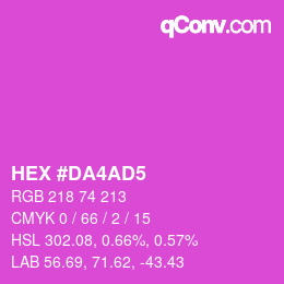 カラーコード: HEX #DA4AD5 | qconv.com