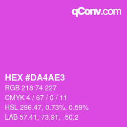 颜色代码: HEX #DA4AE3 | qconv.com