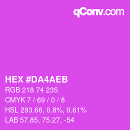 Color code: HEX #DA4AEB | qconv.com