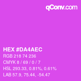Color code: HEX #DA4AEC | qconv.com