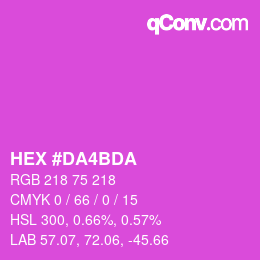 Color code: HEX #DA4BDA | qconv.com