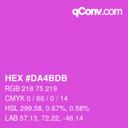 カラーコード: HEX #DA4BDB | qconv.com