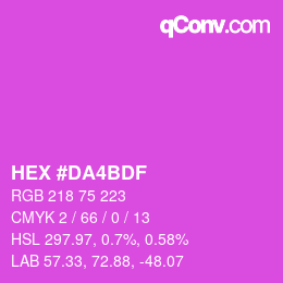 Farbcode: HEX #DA4BDF | qconv.com