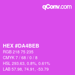 Color code: HEX #DA4BEB | qconv.com