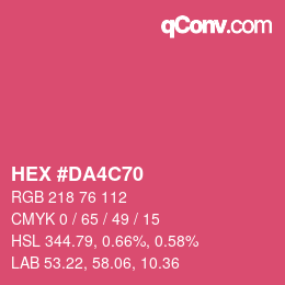 Color code: HEX #DA4C70 | qconv.com