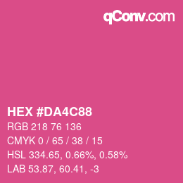 カラーコード: HEX #DA4C88 | qconv.com