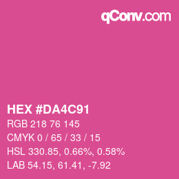 Color code: HEX #DA4C91 | qconv.com