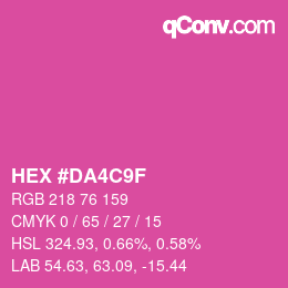 Color code: HEX #DA4C9F | qconv.com