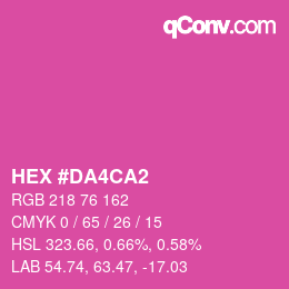 颜色代码: HEX #DA4CA2 | qconv.com