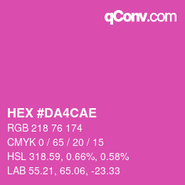 Color code: HEX #DA4CAE | qconv.com