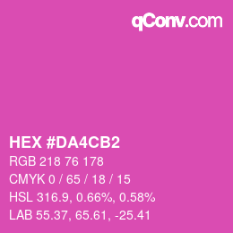 Color code: HEX #DA4CB2 | qconv.com