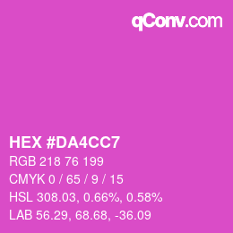 Color code: HEX #DA4CC7 | qconv.com