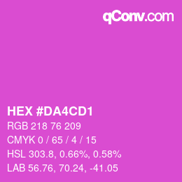 カラーコード: HEX #DA4CD1 | qconv.com