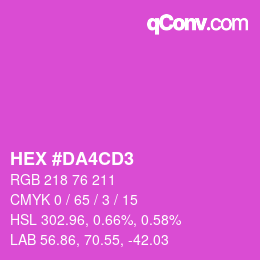 カラーコード: HEX #DA4CD3 | qconv.com