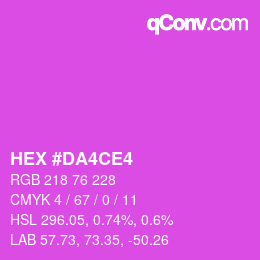 Color code: HEX #DA4CE4 | qconv.com