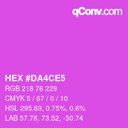Color code: HEX #DA4CE5 | qconv.com