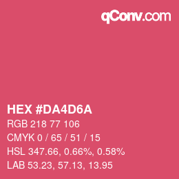 カラーコード: HEX #DA4D6A | qconv.com