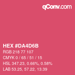 Farbcode: HEX #DA4D6B | qconv.com