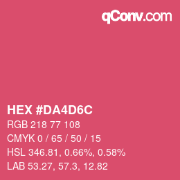Color code: HEX #DA4D6C | qconv.com