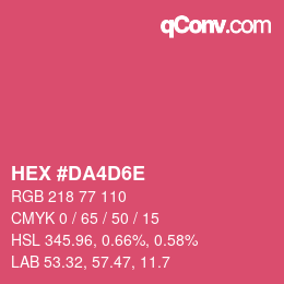 カラーコード: HEX #DA4D6E | qconv.com