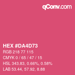 Color code: HEX #DA4D73 | qconv.com