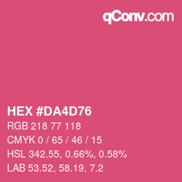 Color code: HEX #DA4D76 | qconv.com