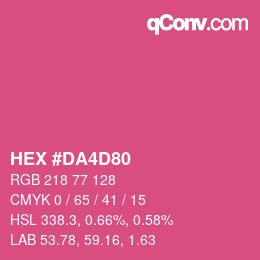 Color code: HEX #DA4D80 | qconv.com
