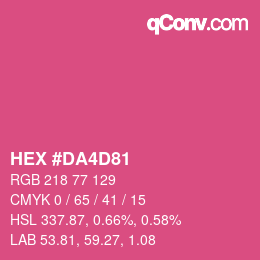 Color code: HEX #DA4D81 | qconv.com