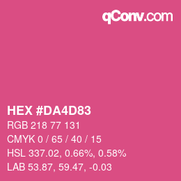 Color code: HEX #DA4D83 | qconv.com