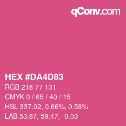 カラーコード: HEX #DA4D83 | qconv.com