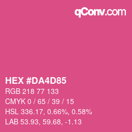 Color code: HEX #DA4D85 | qconv.com