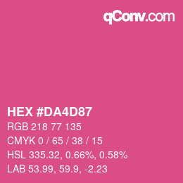 Color code: HEX #DA4D87 | qconv.com