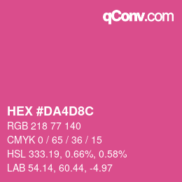 Farbcode: HEX #DA4D8C | qconv.com