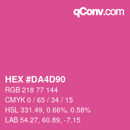 カラーコード: HEX #DA4D90 | qconv.com