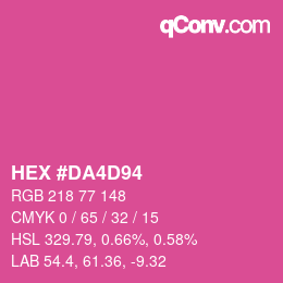 カラーコード: HEX #DA4D94 | qconv.com