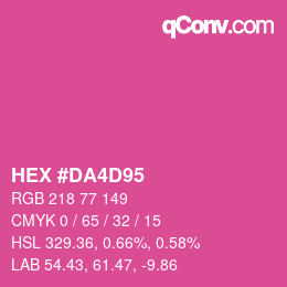 Color code: HEX #DA4D95 | qconv.com