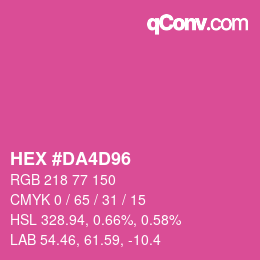 カラーコード: HEX #DA4D96 | qconv.com