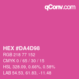 Color code: HEX #DA4D98 | qconv.com