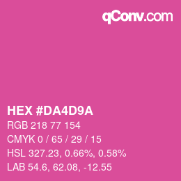 Farbcode: HEX #DA4D9A | qconv.com