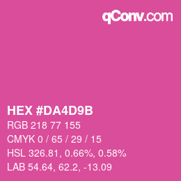 カラーコード: HEX #DA4D9B | qconv.com