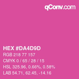 Farbcode: HEX #DA4D9D | qconv.com