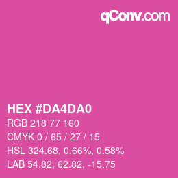 カラーコード: HEX #DA4DA0 | qconv.com