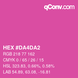 Color code: HEX #DA4DA2 | qconv.com