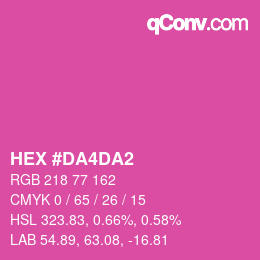 カラーコード: HEX #DA4DA2 | qconv.com