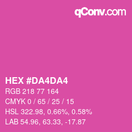 カラーコード: HEX #DA4DA4 | qconv.com