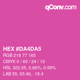 Color code: HEX #DA4DA5 | qconv.com